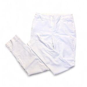 White Fitted Jeggings / Stretch Trousers Low Waisted Y2K